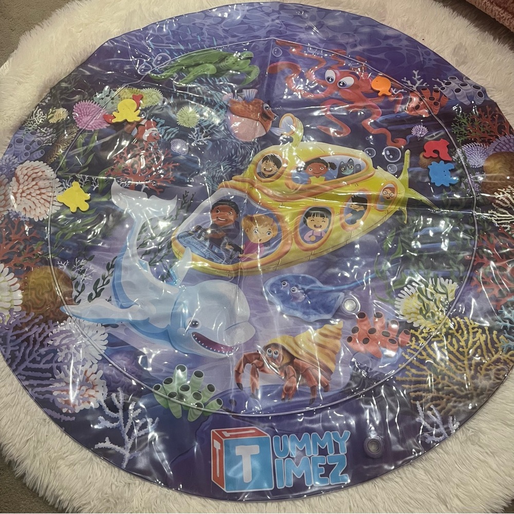 Tummy Timez Inflatable Baby Water Play Mat  sensory motor skills Ocean